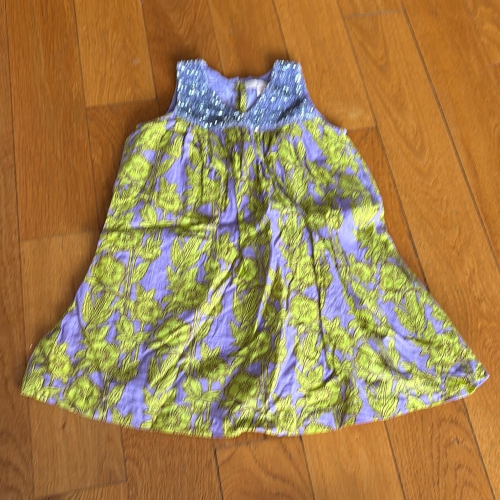 Pink Chicken Sparkle Shoulder Woven Dress 4Y